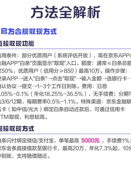京东白条提现步骤流程